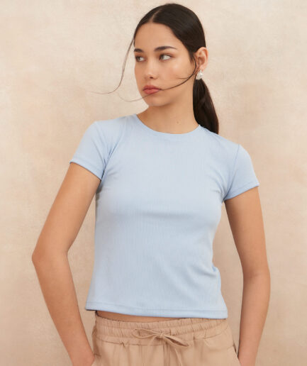 REMERA BASICA RIB
