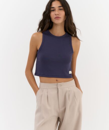 TOP BABY RIB CON ETIQUETA