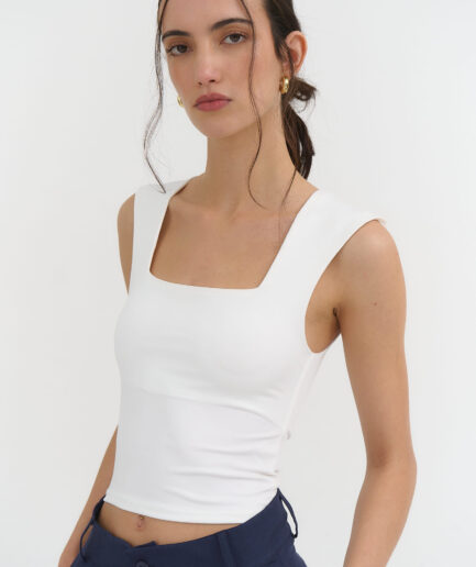 TOP MICROFIBRA CUELLO CUADRADO
