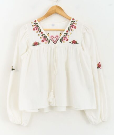 BLUSA BORDADO FLORES (IMPORTADO)