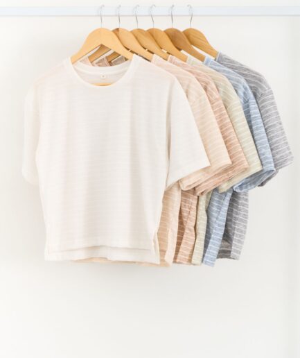 REMERA MORLEY FLAME RAYADO CON TAJO
