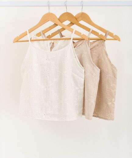 MUSCULOSA HALTER LINO BRODERIE