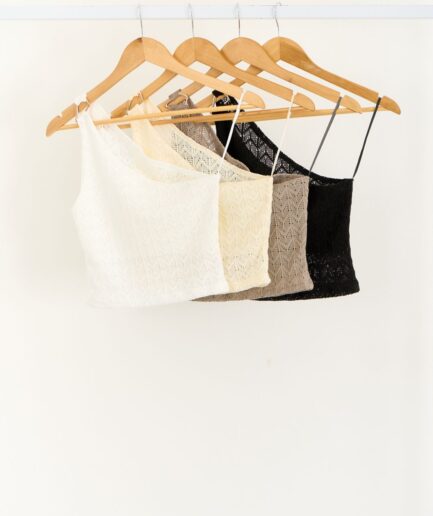 TOP UN HOMBRO CROCHET CON HEBILLA