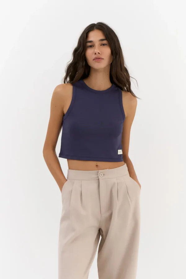 TOP BABY RIB CON ETIQUETA