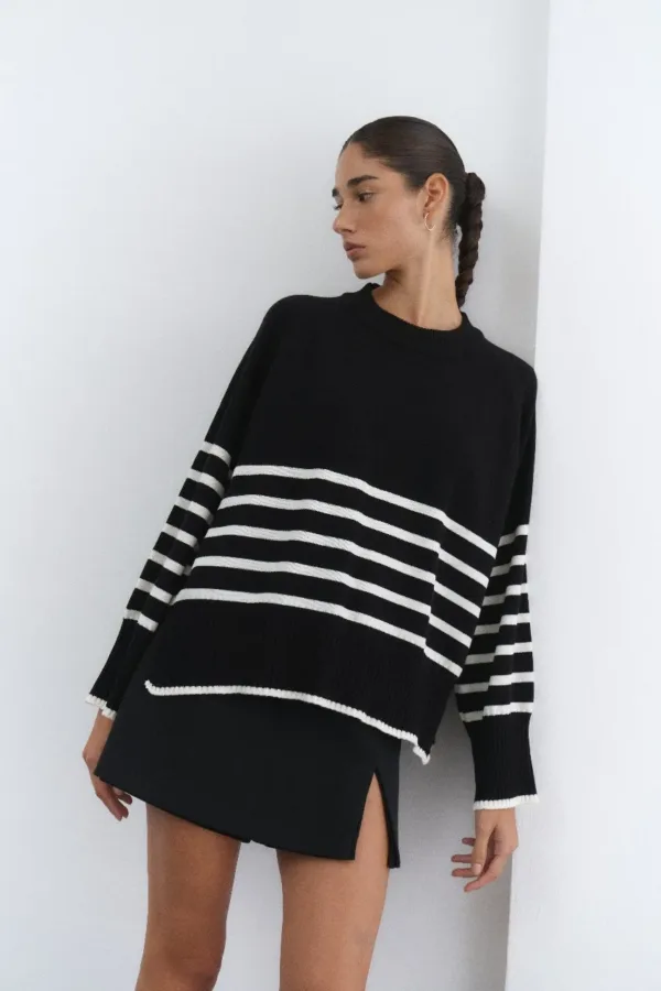 SWEATER RAYADO CUELLO REDONDO RANGLAN