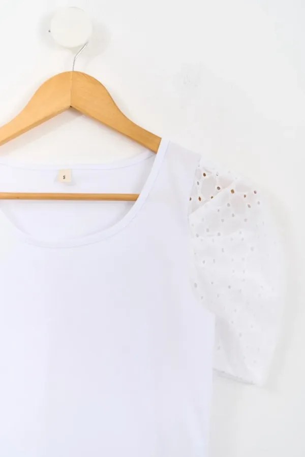 REMERA MANGA BRODERIE PRINCESA