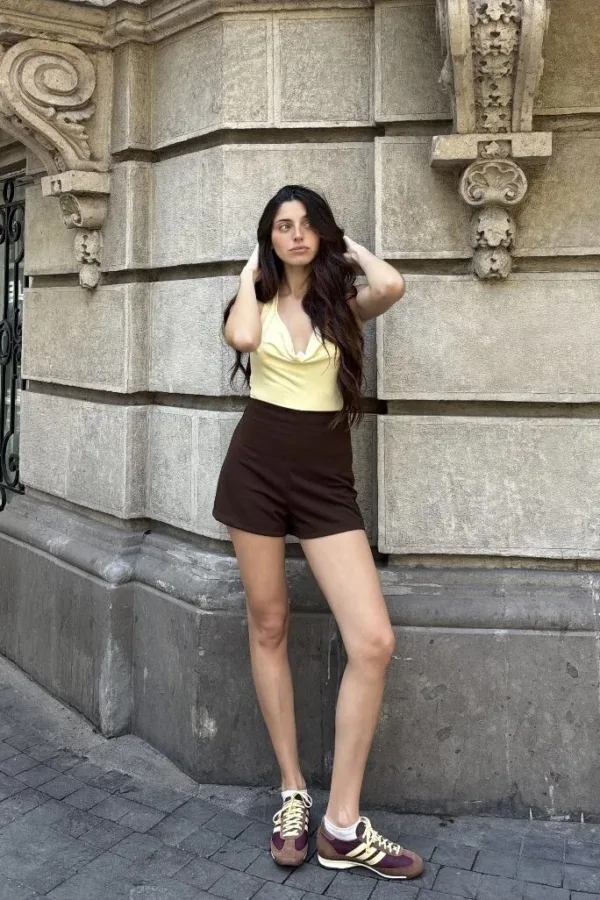 SHORT SCUBA CREPE
