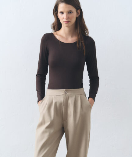 BODY ML MICROFIBRA ESCOTE REDONDO