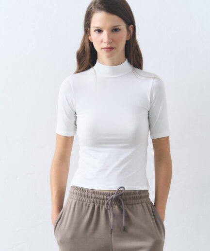 REMERA MODAL SOFT MEDIA POLERA