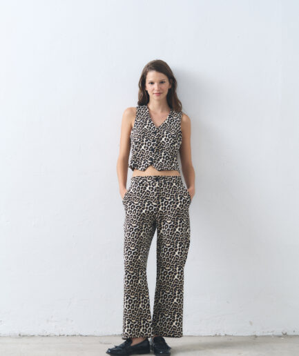 PANTALON WIDE LEG ANIMAL PRINT
