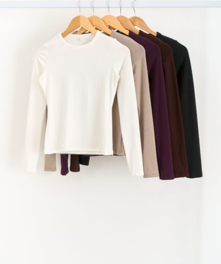 MANGA LARGA RIB SOFT CON ETIQUETA