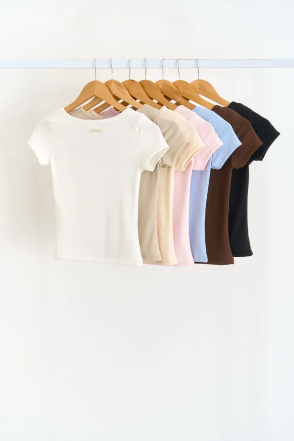 REMERA BABY RIB CON ETIQUETA