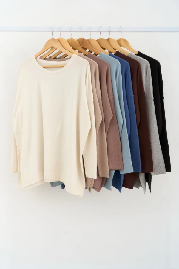 SWEATER BOX LISO CON TAJO