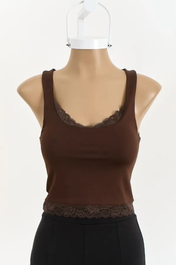 MUSCULOSA MICROFIBRA CON PUNTILLA