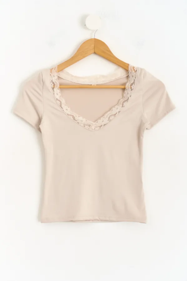 REMERA MODAL SOFT V PUNTILLA
