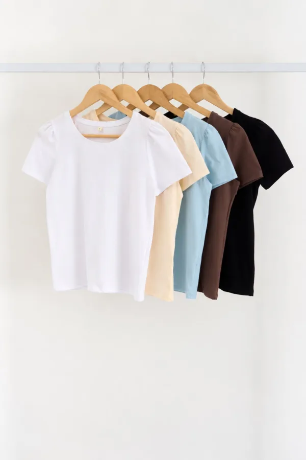 REMERA ALGODON CON FRUNCE
