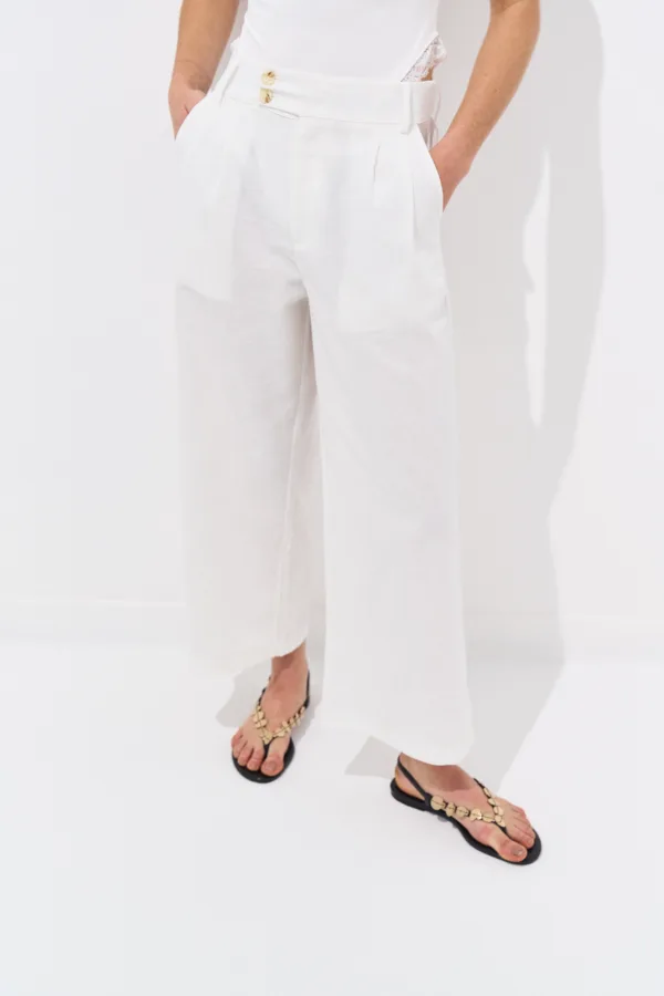 PANTALON LINO SASTRERO CROPPED