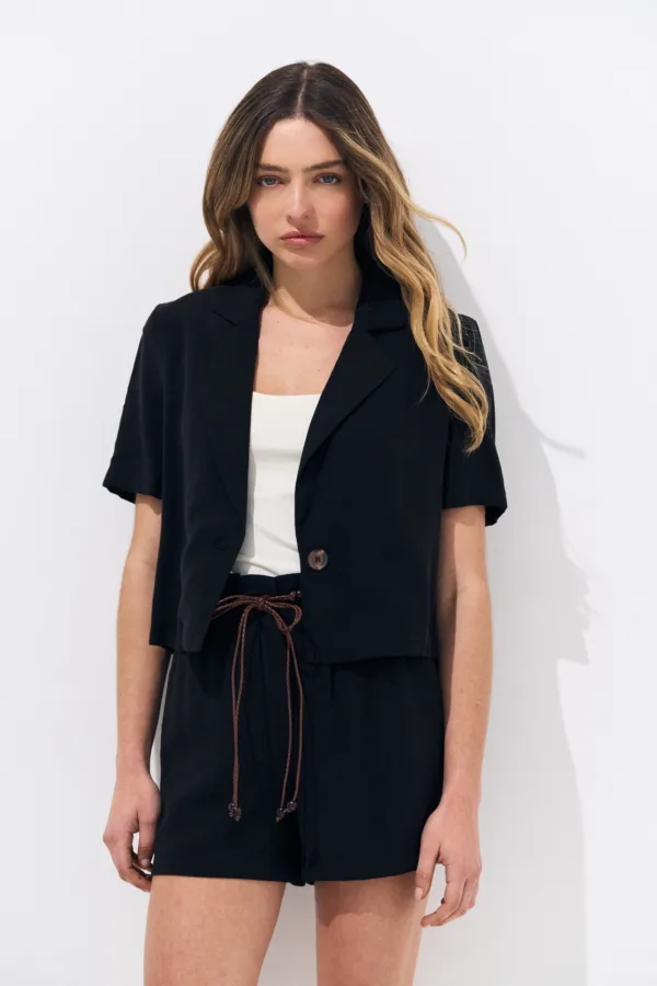 BLAZER MANGA CORTA TENCEL
