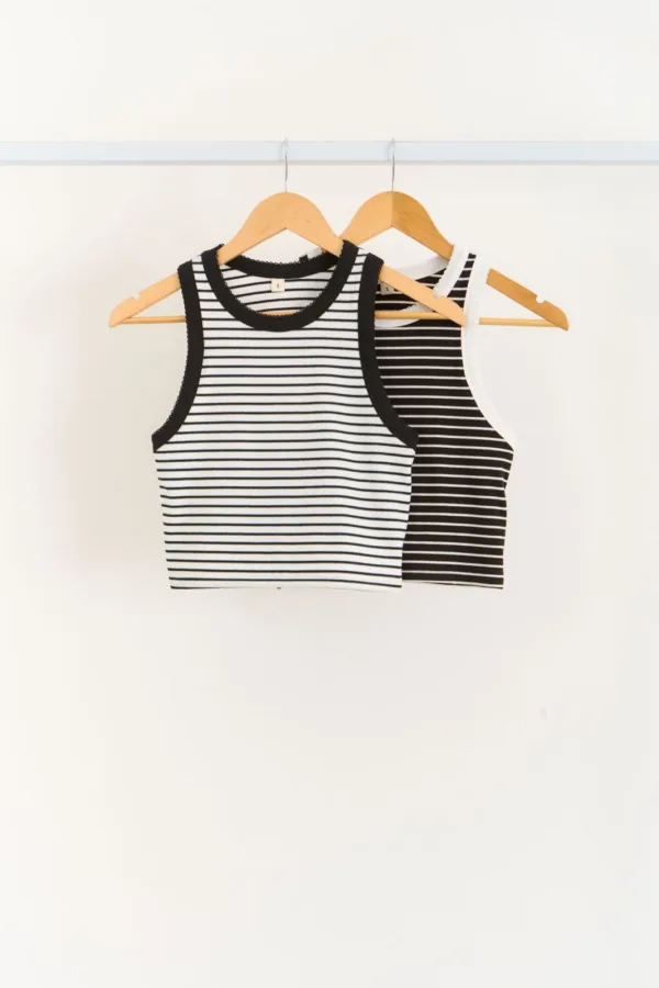 TOP MORLEY SORT RAYADO PICOT